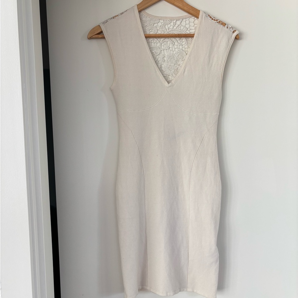 Guess Embroidered Dress - Cream